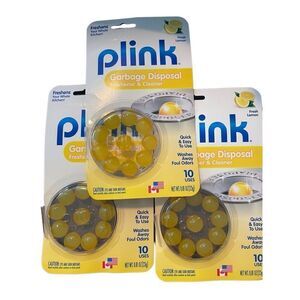 Plink Garbage Disposal Cleaner and Deodorizer Capsules 3-Pack 30 Total Uses New